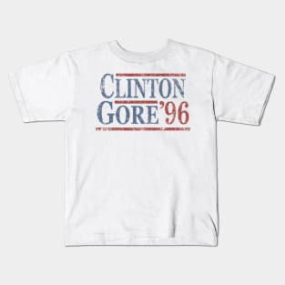 Distressed Clinton Gore 96 Kids T-Shirt